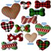 Pet and Dog Plush Heart or Bone Toy, "Christmas Patterns Group"