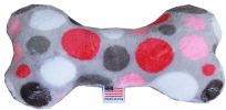Pet and Dog Plush 6" Bone Toy, "Party Dots Group"