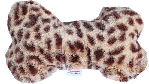 Pet and Dog Plush 6" Bone Toy, "Animal Print Group" (Pattern: Cheetah)