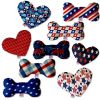 Pet and Dog Plush Heart or Bone Toy, "Independence Day Group"