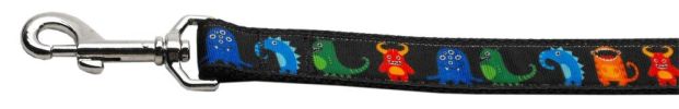 Pet Dog and Cat Nylon Collar or Leash, "Black Monsters"