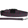 Pet Dog and Cat Nylon Collar or Leash, "Pink & Blue Plaid"