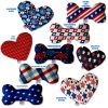 Pet and Dog Plush Heart or Bone Toy, "Independence Day Group"