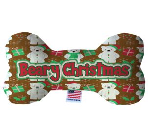 Christmas Pet & Dog Plush Bone Toy, "Beary Christmas" (size: 6" Bone Toy)