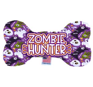Halloween Pet & Dog Plush Bone Toy, "Zombie Hunter" (size: 6" Bone Toy)