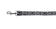 Pet Dog & Cat Nylon Collar or Leash, "Fancy Black and White"