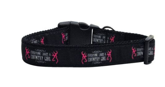 Pet Dog & Cat Nylon Collar or Leash, "Country Girl" (size: Cat Collar)