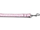 Pet Dog & Cat Nylon Collar or Leash, "Pink Ribbons On White"