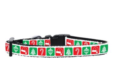 Christmas Nylon Pet Collars and Leashes, "Timeless Christmas" (size: Cat Collar)