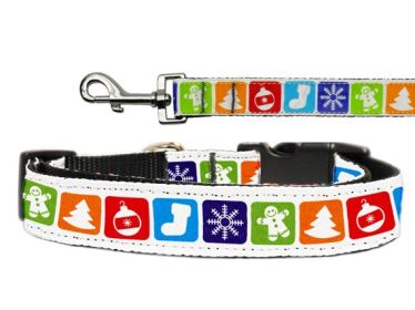 Christmas Nylon Pet Collars and Leashes, "Classic Christmas" (size: Cat Collar)