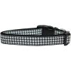 Pet Dog & Cat Nylon Collar or Leash, "Houndstooth Black"