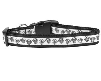 Pet Dog & Cat Nylon Collar or Leash, "Peace Paw" (size: Cat Collar)