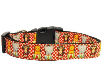 Pet Dog & Cat Nylon Collar or Leash, "Circus Smirkus" (size: Cat Collar)