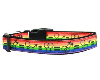 Pet Dog & Cat Nylon Collar or Leash, "Equality" (size: Cat Collar)